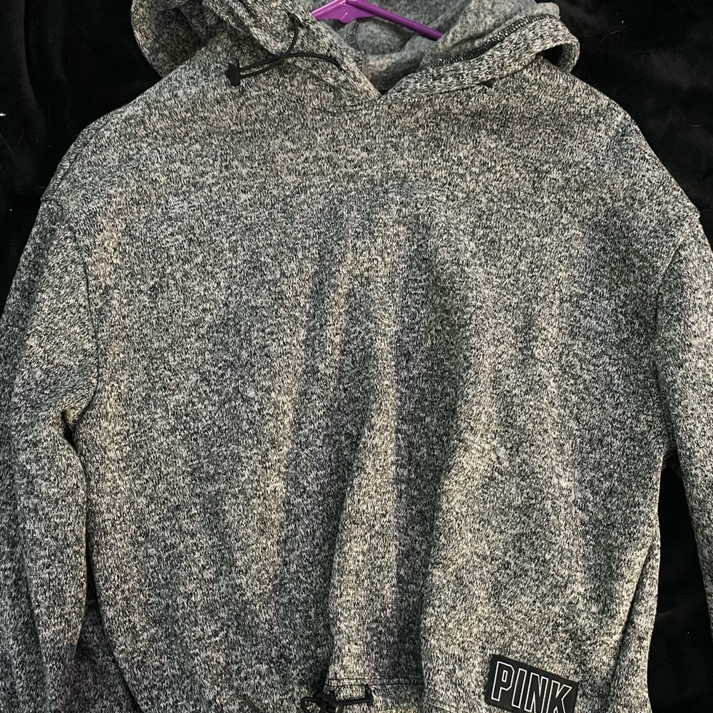 PINK adjustable grey hoodie
